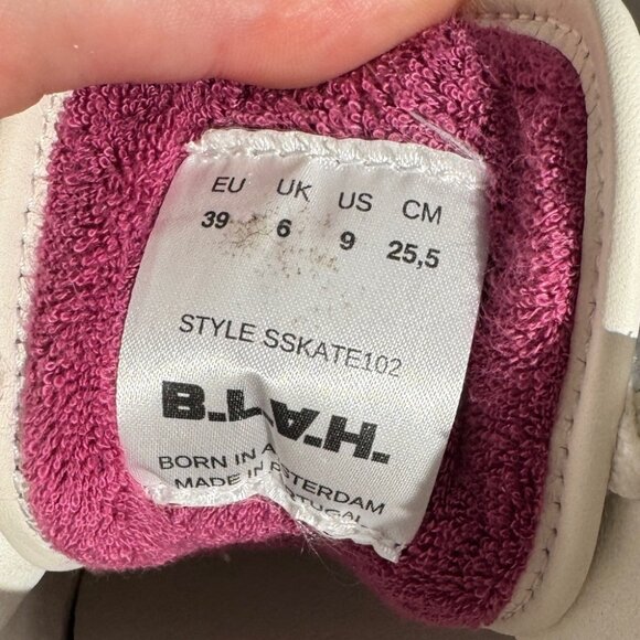 NWT BLAH Jenn Low Sneakers White and Pink Low-Top Sneakers size 9 - Picture 7 of 9